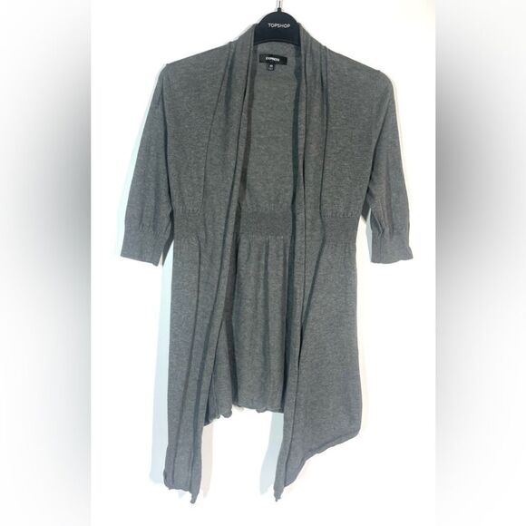 EXPRESS Open Front Gray Cardigan Sweater WOMEN XS - Picture 1 of 3